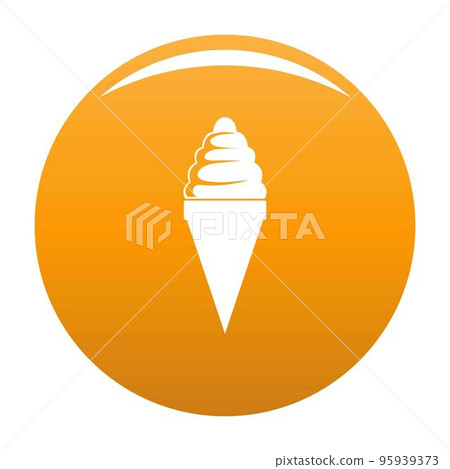 Ice cream icon. Simple illustration of ice cream vector icon for any design orange Ice cream icon. Simple illustration of ice cream vector icon for any design orange 95939373