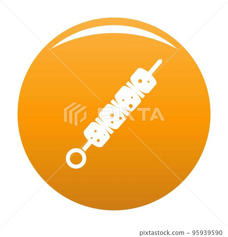 Shish kebab icon. Simple illustration of shish kebab vector icon for any design orange Shish kebab icon. Simple illustration of shish kebab vector icon for any design orange 95939590