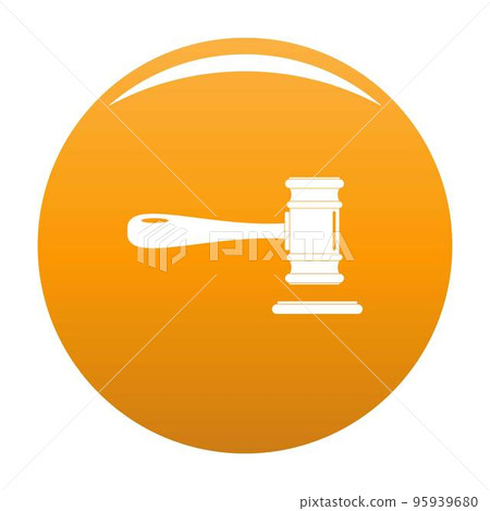Court icon. Simple illustration of court vector icon for any design orange Court icon. Simple illustration of court vector icon for any design orange 95939680