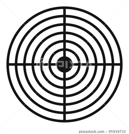 Cross aim target icon. Simple illustration of cross aim target vector icon for web design isolated on white background 95939732