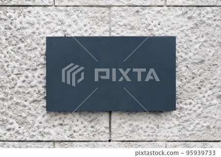 Blank store signage sign design mockup. Clear shop template. Street hanging mounted on the wall. Signboard for logo presentation. 95939733