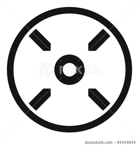 Modern gun target icon. Simple illustration of modern gun target vector icon for web design isolated on white background 95939834