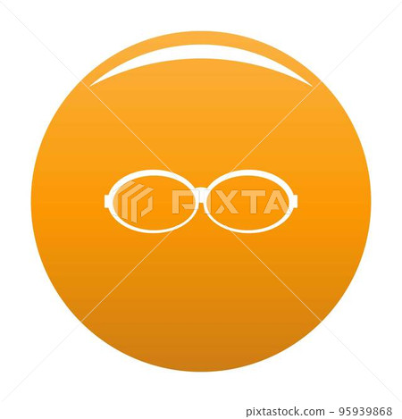 Oval glasses icon. Simple illustration of oval glasses vector icon for any design orange 95939868