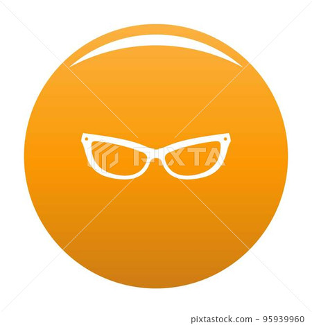 Astigmatic eyeglasses icon. Simple illustration of astigmatic eyeglasses vector icon for any design orange Astigmatic eyeglasses icon. Simple illustration of astigmatic eyeglasses vector icon for any design orange 95939960