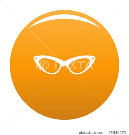 Elegance eyeglasses icon. Simple illustration of Eeegance eyeglasses vector icon for any design orange Elegance eyeglasses icon. Simple illustration of Eeegance eyeglasses vector icon for any design orange 95939973