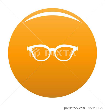 Myopic spectacles icon. Simple illustration of myopic spectacles vector icon for any design orange Myopic spectacles icon. Simple illustration of myopic spectacles vector icon for any design orange 95940138