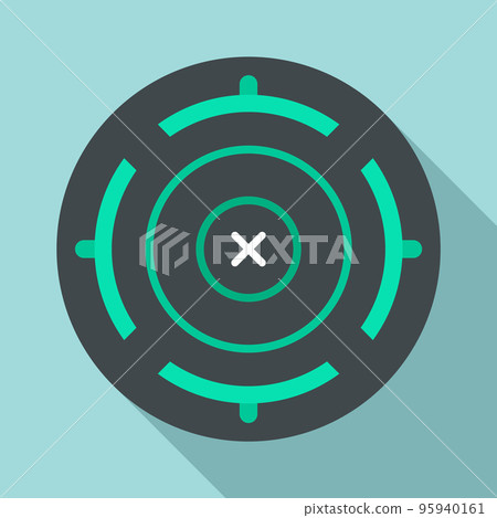 Cross aim target icon. Flat illustration of cross aim target vector icon for web design 95940161