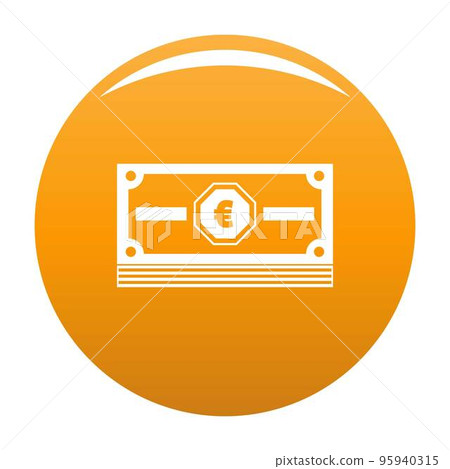 Cash money icon. Simple illustration of cash money vector icon for any design orange Cash money icon. Simple illustration of cash money vector icon for any design orange 95940315