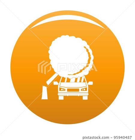 Accident icon. Simple illustration of accident vector icon for any design orange Accident icon. Simple illustration of accident vector icon for any design orange 95940487