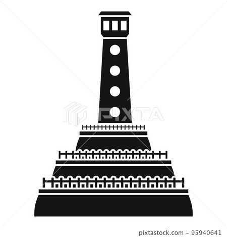Stone lighthouse icon. Simple illustration of stone lighthouse vector icon for web design isolated on white background 95940641