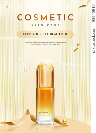 Luxury Cosmetic Product for Skin Care on Glass Background 95940916