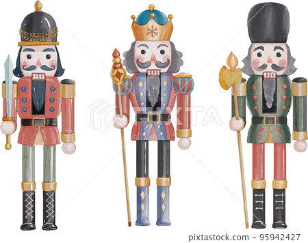 水彩-胡桃夾子 水彩-胡桃夾子 95942427