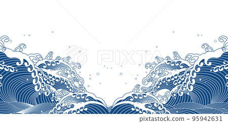 大浪背景素材 95942631