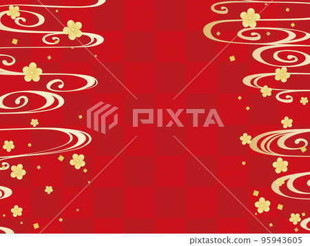 Plum Japanese-style background material 95943605