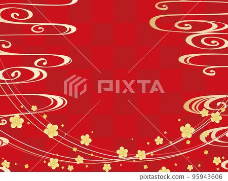 Plum Japanese-style background material Plum Japanese-style background material 95943606