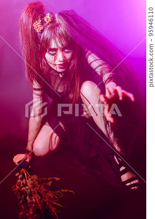 萬聖節服裝太美的悲劇新娘殭屍女孩 萬聖節服裝太美的悲劇新娘殭屍女孩 95946110