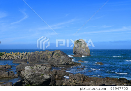 Michinoku Coastal Trail Tanesashi Coast Fukakubo Fishing Port Reef and White Rocks Michinoku Coastal Trail Tanesashi Coast Fukakubo Fishing Port Reef and White Rocks 95947700