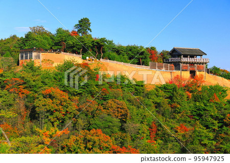 [Okayama Prefecture] Kinojo West Gate and Kakuro in fine weather 95947925