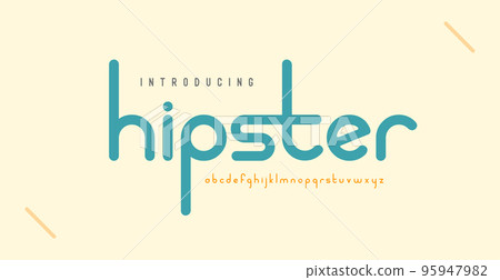 Abstract minimal modern alphabet fonts. Typography minimalist urban digital neon electric future creative logo font. vector illustration 95947982