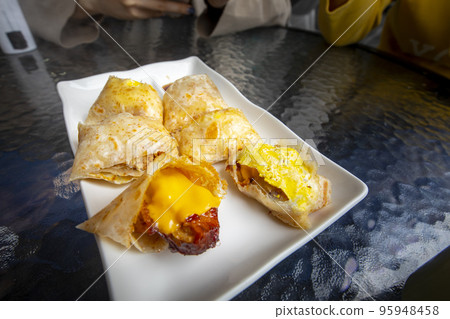 Taiwanese food, egg cake, potato cake egg cake, Taiwanese cuisine, jade cake, ハッシュブラウンエッグケーキ, egg cake, 95948458