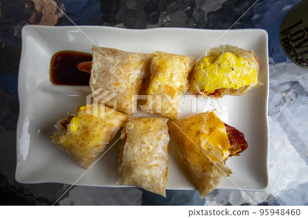 Taiwanese food, egg cake, potato cake egg cake, Taiwanese cuisine, jade cake, ハッシュブラウンエッグケーキ, egg cake, 95948460