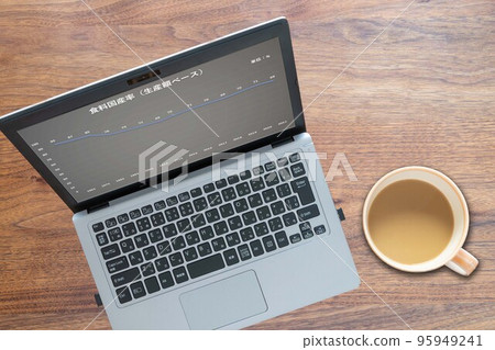 Food domestic production rate Based on production value Japan-produced agriculture Food Self-sufficiency rate (PC coffee) Food domestic production rate Based on production value Japan-produced agriculture Food Self-sufficiency rate (PC coffee) 95949241
