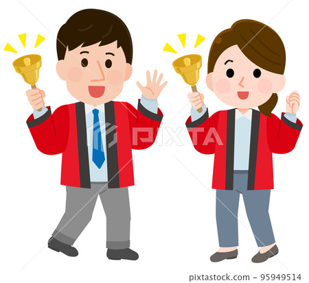 活動工作人員按手鈴的插圖 95949514