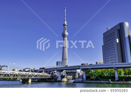 Tokyo Sky Tree, Sumida River, Scenery near Sumida River Walk 95950265