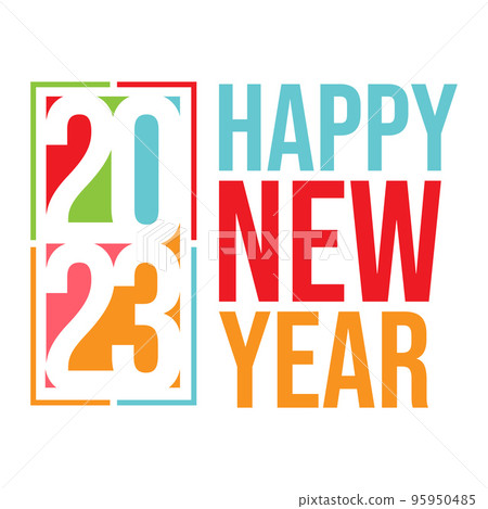 Happy new year 2023 greeting vector Happy new year 2023 greeting vector 95950485