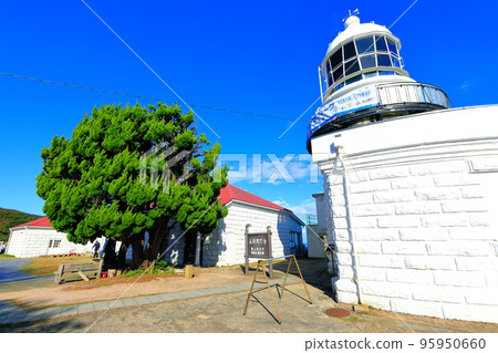 [Tottori Prefecture] Mihonoseki lighthouse in sunny weather 95950660