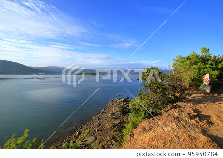 Looking north from Mont Saint Michel on Oshiba Island 95950784