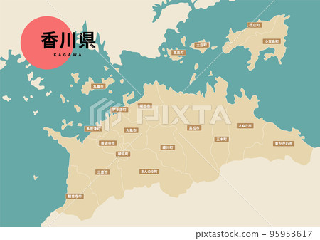 地圖（附地名） - 香川縣 95953617