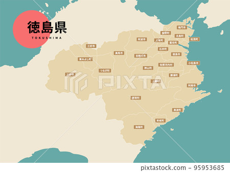 地圖（附地名） - 德島縣 95953685