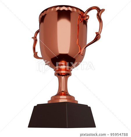 銅獎杯或獎杯的真實透明 3DCG 渲染圖像 95954788