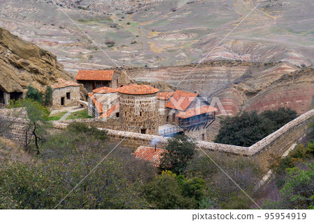 View of the monastery complex of David Gareja of Eastern Georgia 95954919