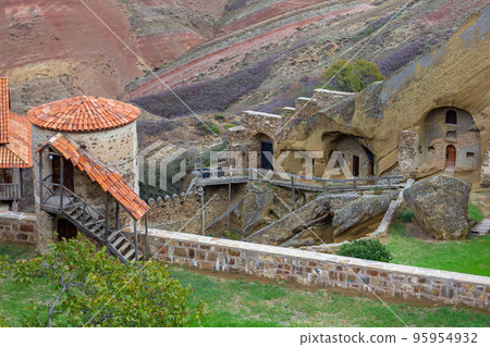 View of the monastery complex of David Gareja of Eastern Georgia View of the monastery complex of David Gareja of Eastern Georgia 95954932