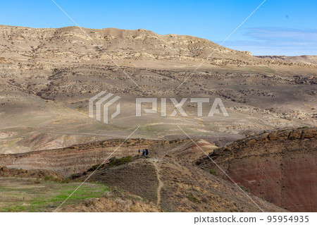 Colorful spectacular valley panorama in Gareja desert. Georgia 95954935