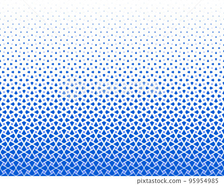 Geometric pattern of black figures on a white background. Seamless in one direction.SCALE method 95954985