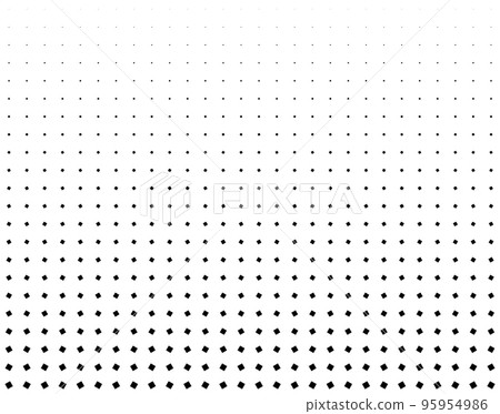 Geometric pattern of black figures on a white background. Seamless in one direction.Scale method Geometric pattern of black figures on a white background. Seamless in one direction.Scale method 95954986