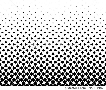 Geometric pattern of black figures on a white background. Seamless in one direction.SCALE method Geometric pattern of black figures on a white background. Seamless in one direction.SCALE method 95954987