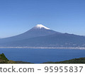 Fuji reflected in the blue sky 95955837