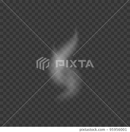 Coffee smoke. Tea steam. Vapor wave flow. Vector realistic love steam Coffee smoke. Tea steam. Vapor wave flow. Vector realistic love steam 95956001