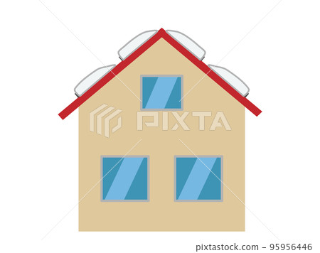 屋頂上安裝了雪塞以防止雪落的房子 95956446