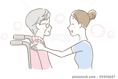 Nursing care eye contact 95956687