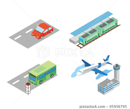 Car and train plane transportation set Car and train plane transportation set 95956795
