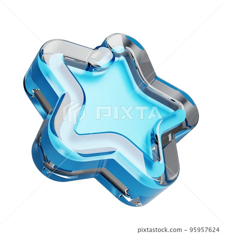 Blue Star glossy isolated on white background. For mobile applications , customer rating feedback. 3D illustration. Blue Star glossy isolated on white background. For mobile applications , customer rating feedback. 3D illustration. 95957624