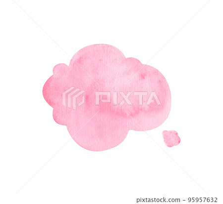 Watercolor hand drawn speech bubble. Watercolor hand drawn speech bubble. 95957632