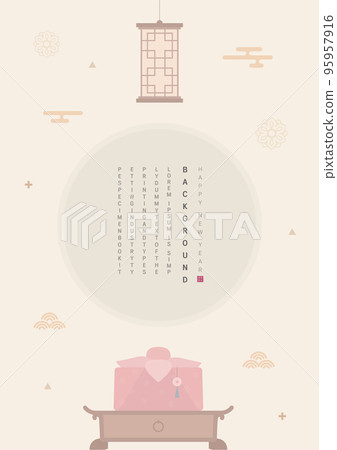 Holiday, Lunar New Year, Chuseok, Brochure, Korea, Tradition 95957916