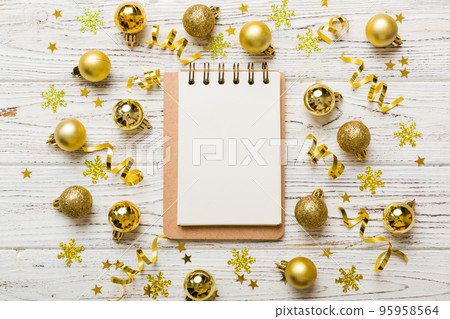 Christmas blank greeting card mock-up scene. Creative layout made of Christmas tree branches and paper card note. Flat lay. Nature New Year concept Christmas blank greeting card mock-up scene. Creative layout made of Christmas tree branches and paper card note. Flat lay. Nature New Year concept 95958564
