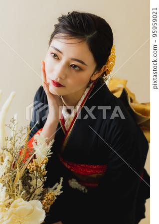 Black furisode bouquet Black furisode bouquet 95959021